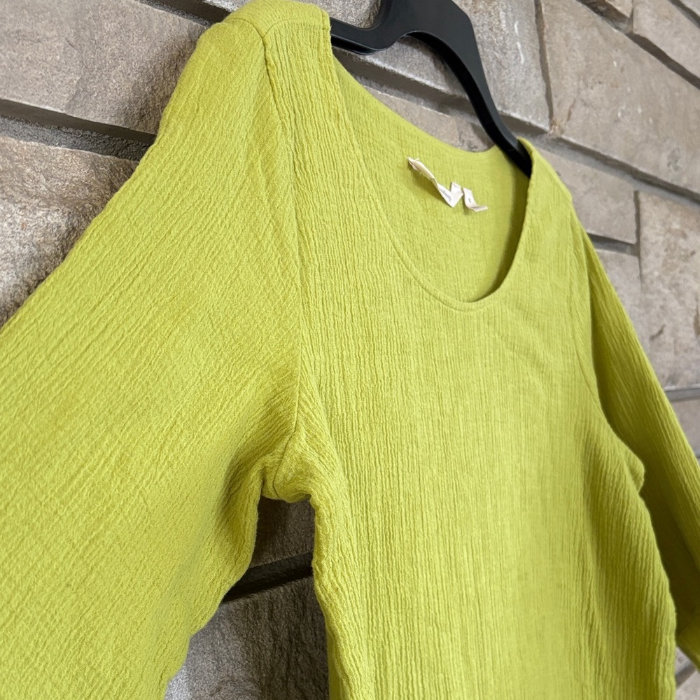 Soft Surroundings Lime Green Scoop Neck Tunic - Picture 3 of 8